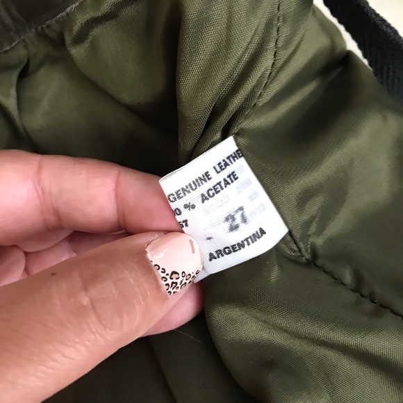 Vintage Green Genuine Leather Comint Pants - Picture 10 of 13